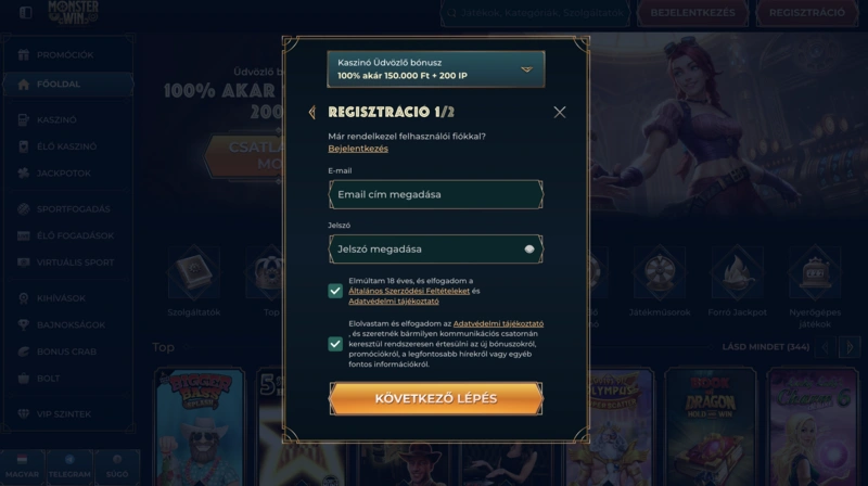 Monsterwin Registration